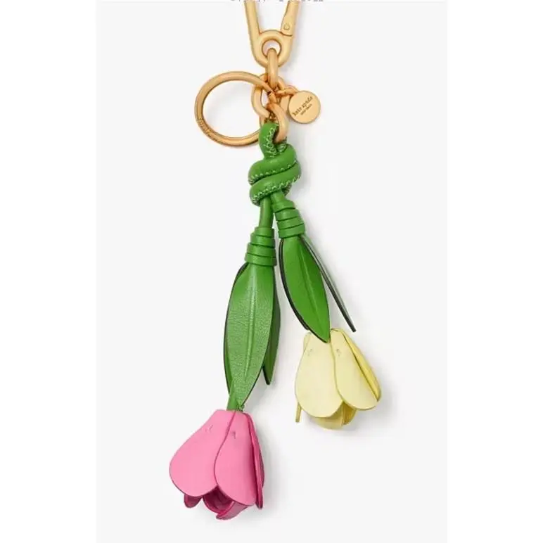 New Kate Spade Tulip Keychain Key Fob Bag Charm Multi