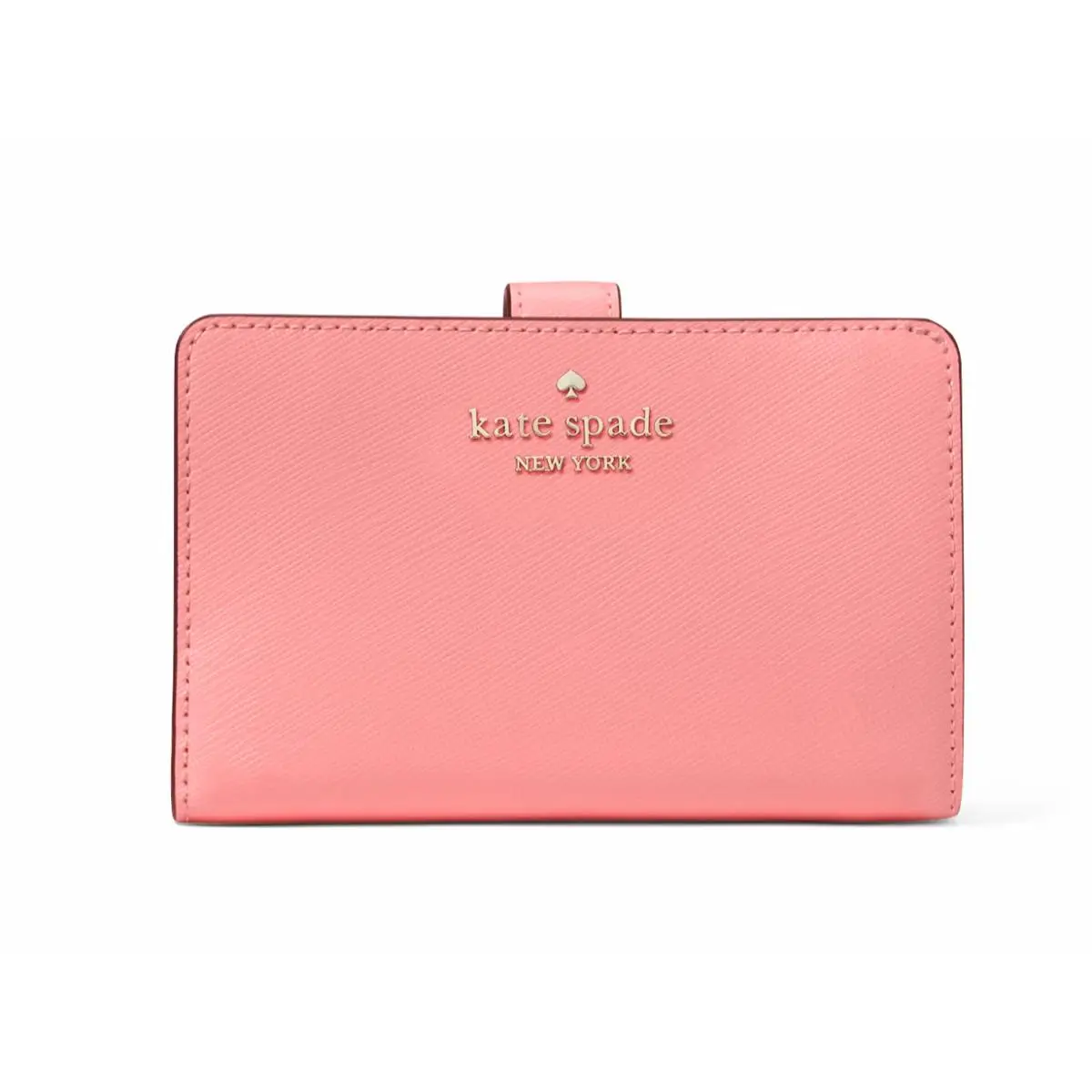 New Kate Spade Madison Medium Compact Bifold Wallet Leather Terracotta Tile