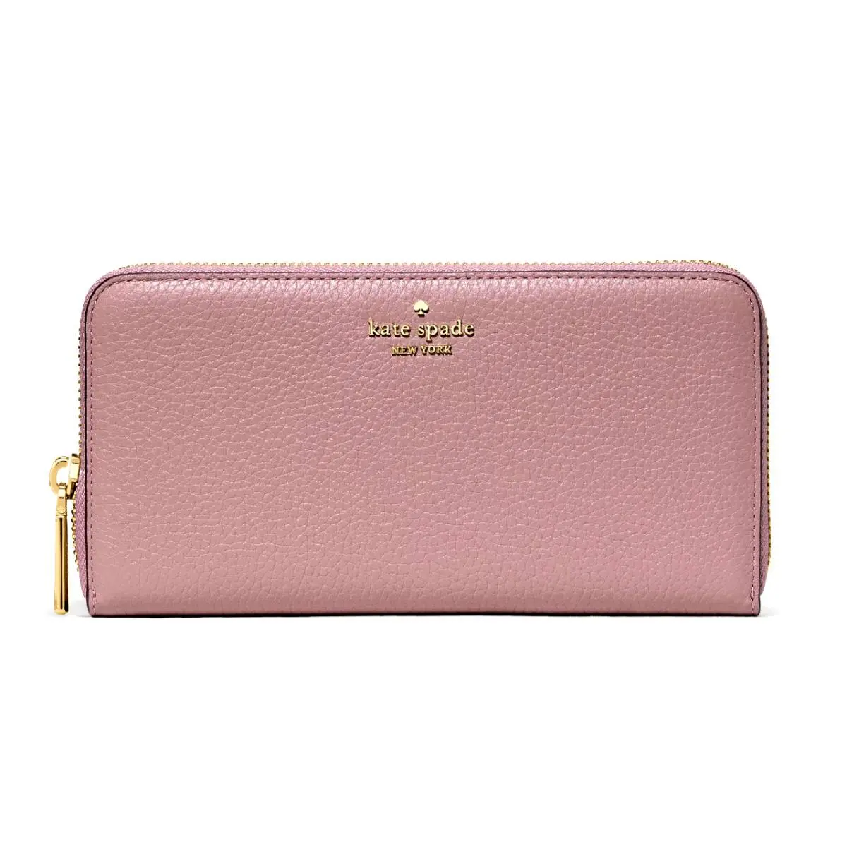 New Kate Spade Lena Large Continental Wallet Pebble Leather Dusk Rose