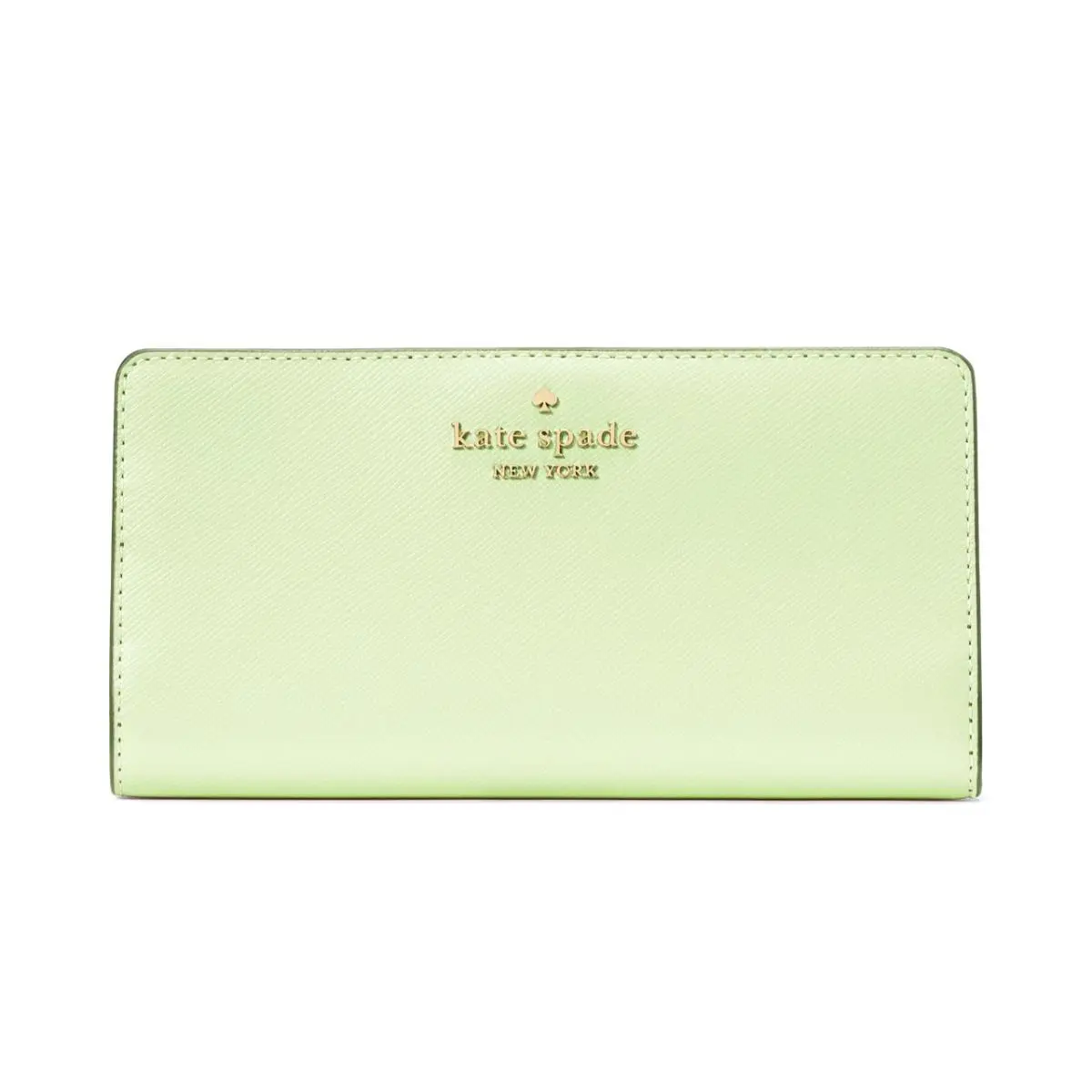 New Kate Spade Madison Large Slim Bifold Matcha Latte