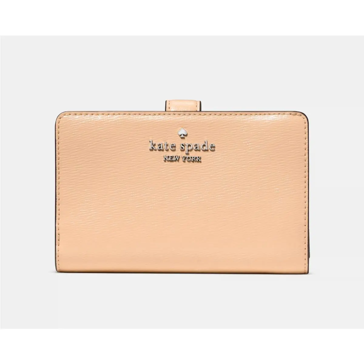 New Kate Spade Medium Compact Bifold Wallet Patent Leather Citrus Glaze