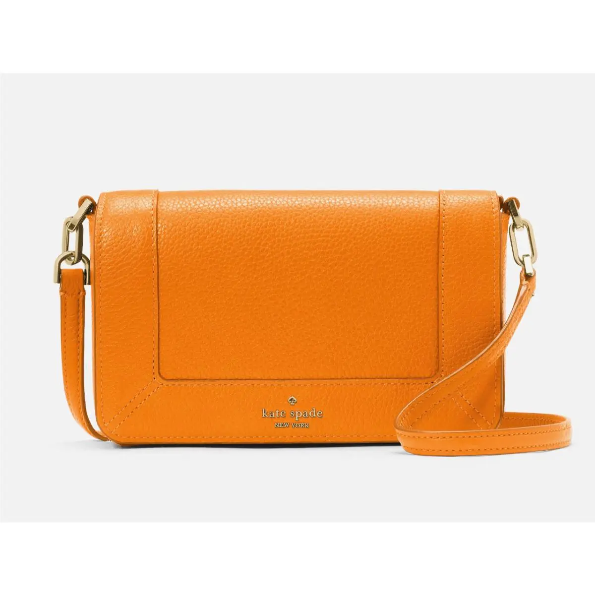 New Kate Spade Lena Mini Flap Crossbody Pebble Leather Zinnia with Dust Bag