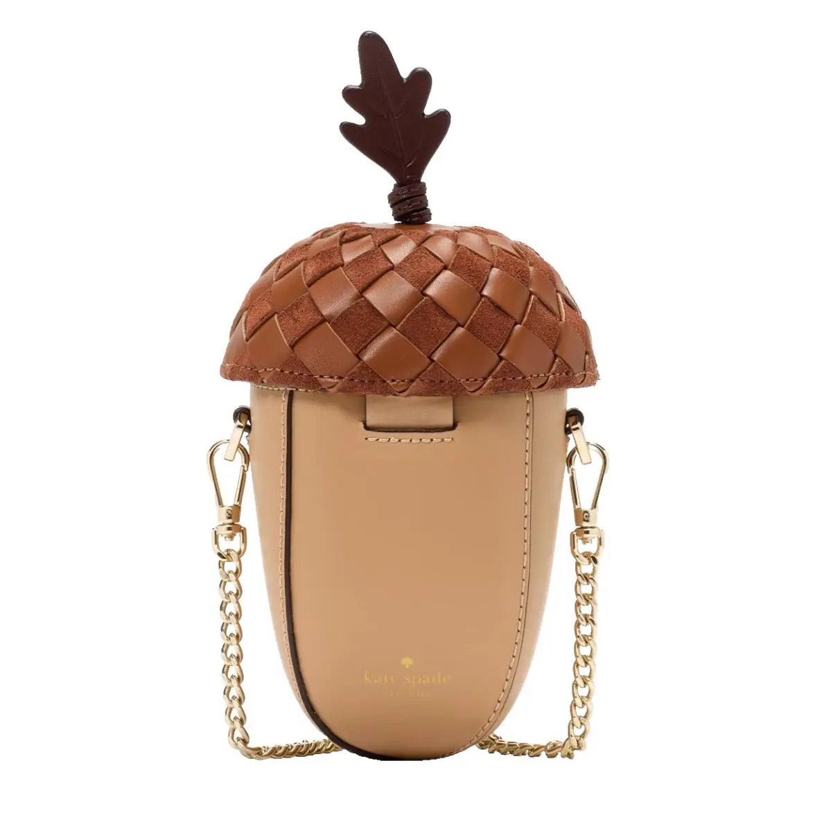 Kate Spade 3d Acorn Crossbody Smooth Leather Brown Multi with Dust Bag