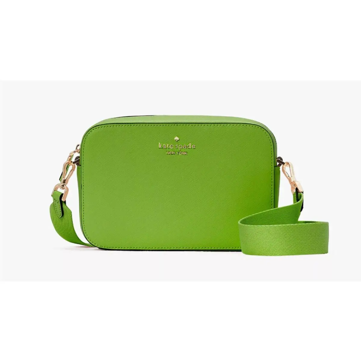 New Kate Spade Madison Mini Camera Bag Saffiano Leather Turtle Green / Dust Bag
