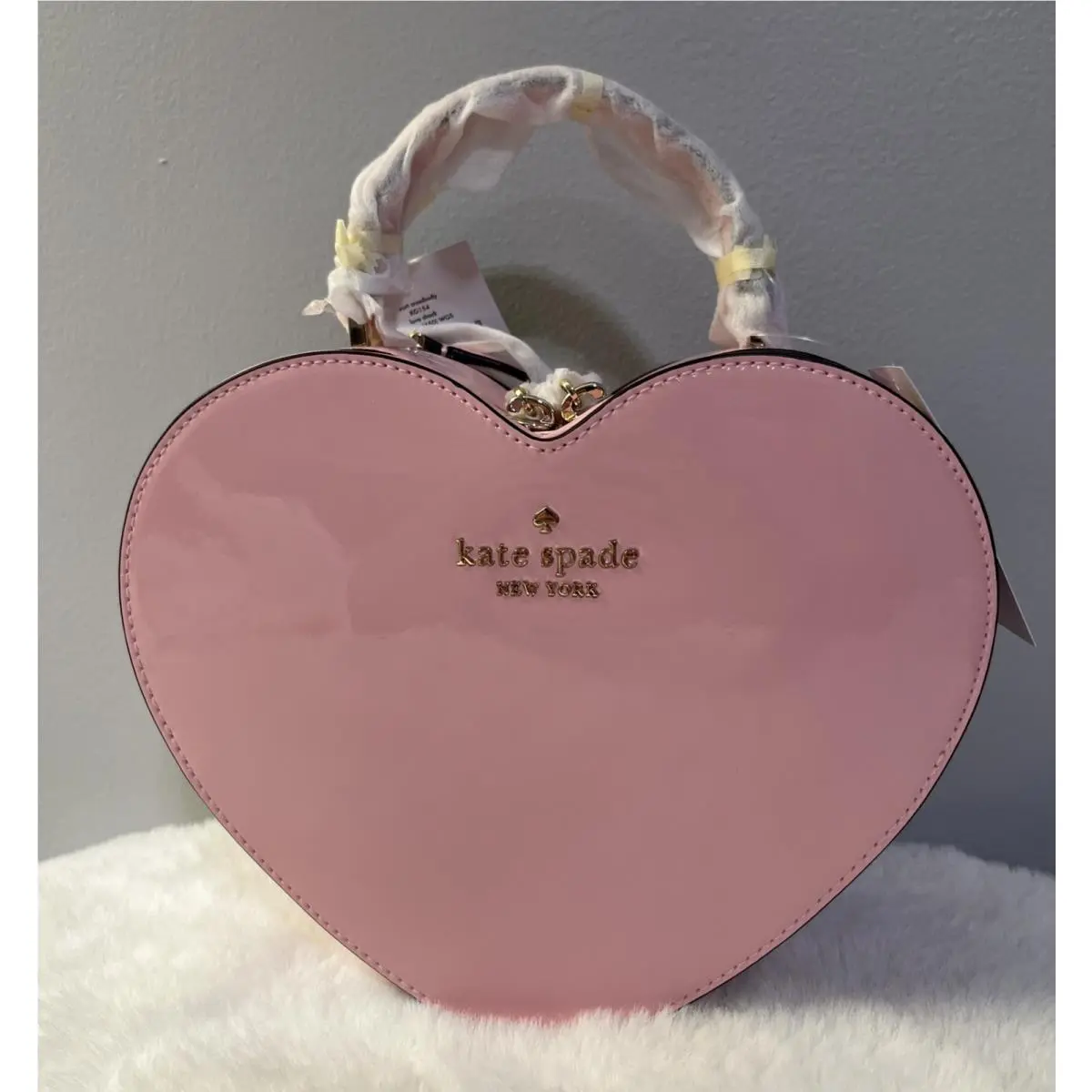 New Kate Spade Love Shack Heart Crossbody Top Handle Bag Pink Tea Rose