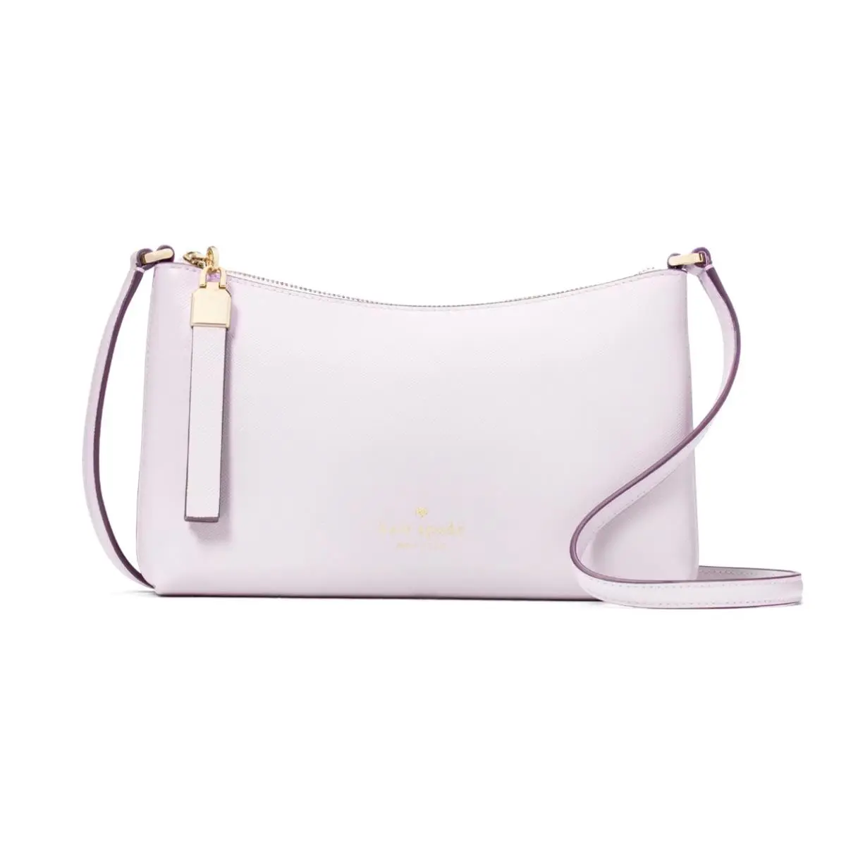 New Kate Spade Sadie Crossbody Saffiano Leather Pastel Lavender with Dust Bag