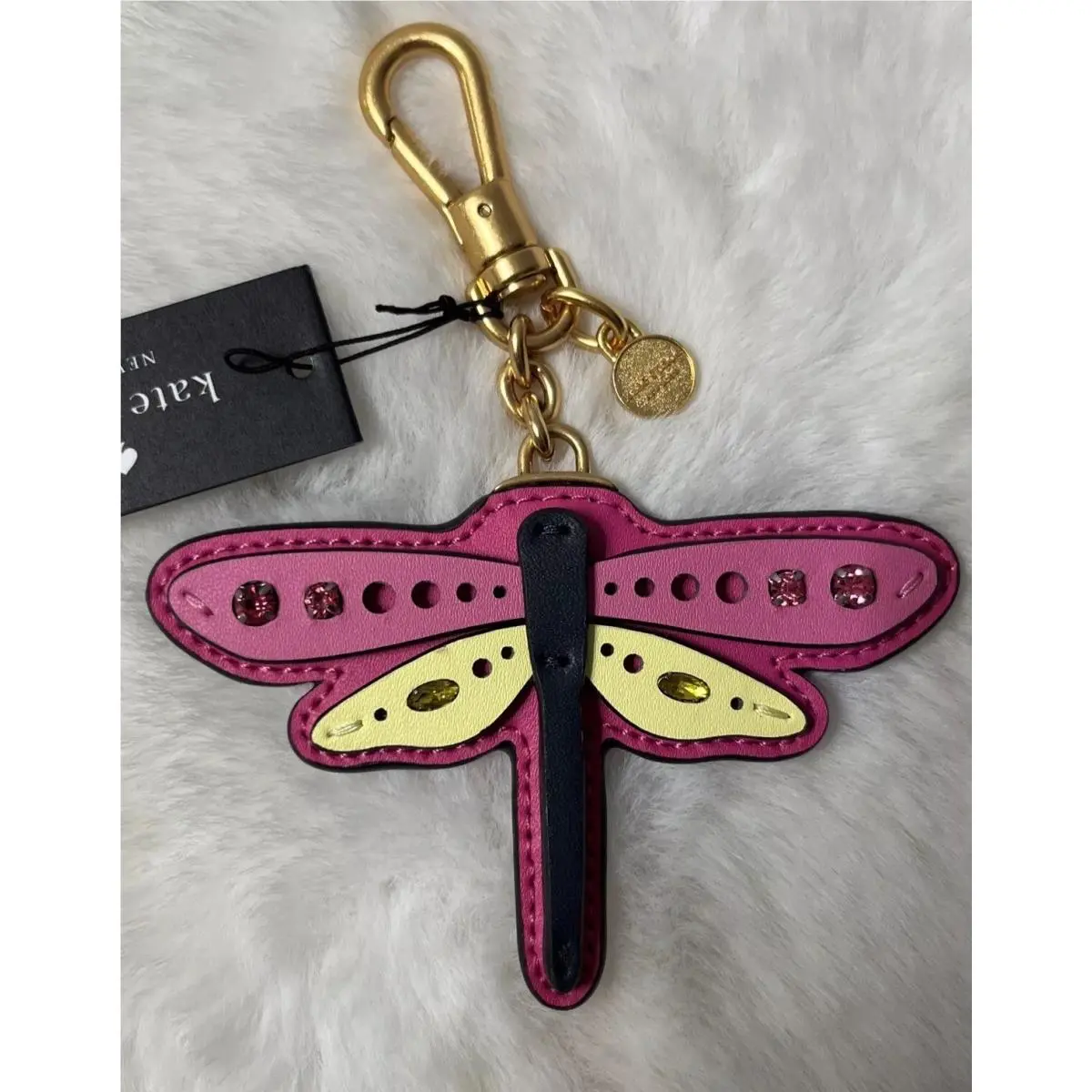 New Kate Spade Dragonfly Key Fob Bag Charm Key Cha