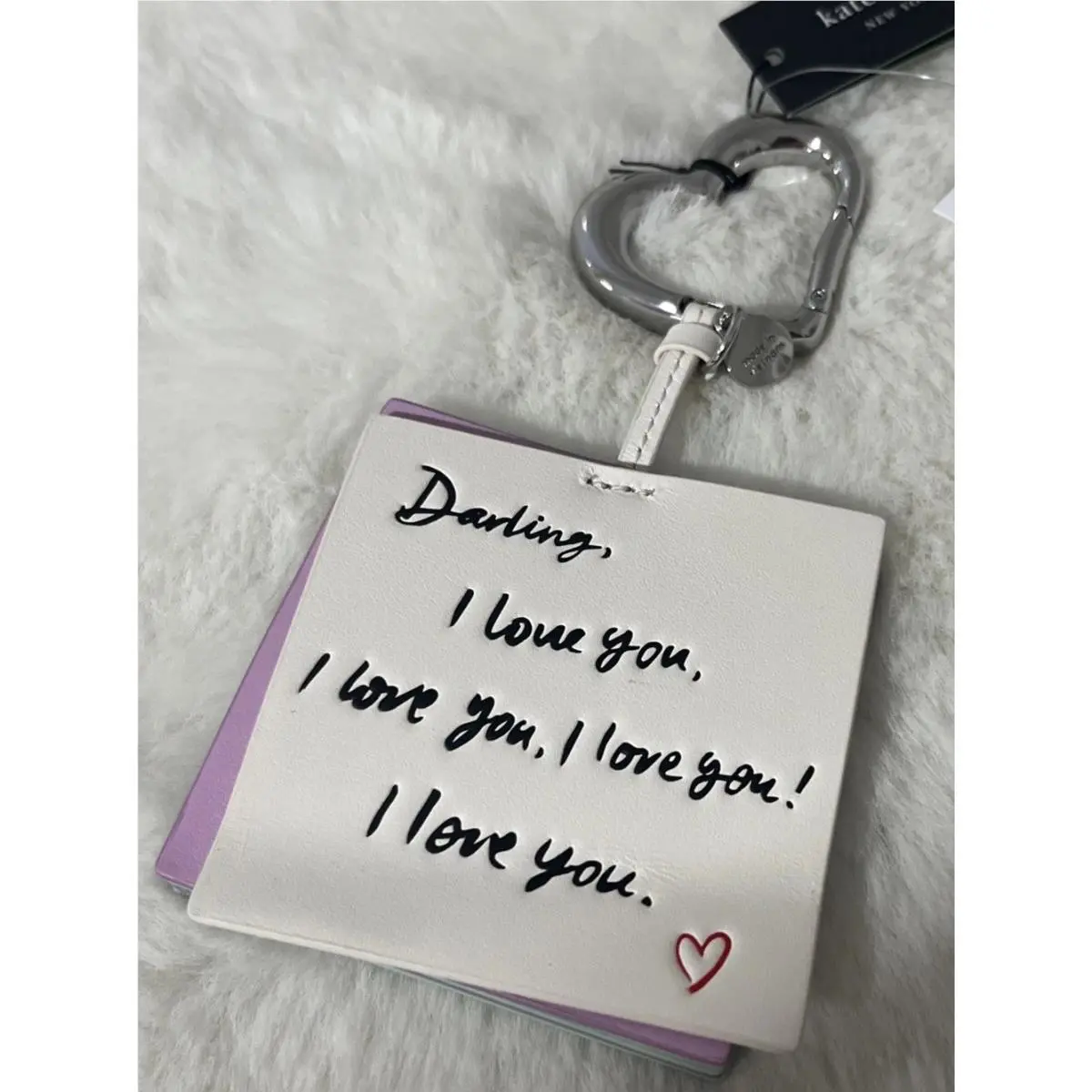 Kate Spade Love Charmed Love Notes Bag Charm Key Fob Keycha