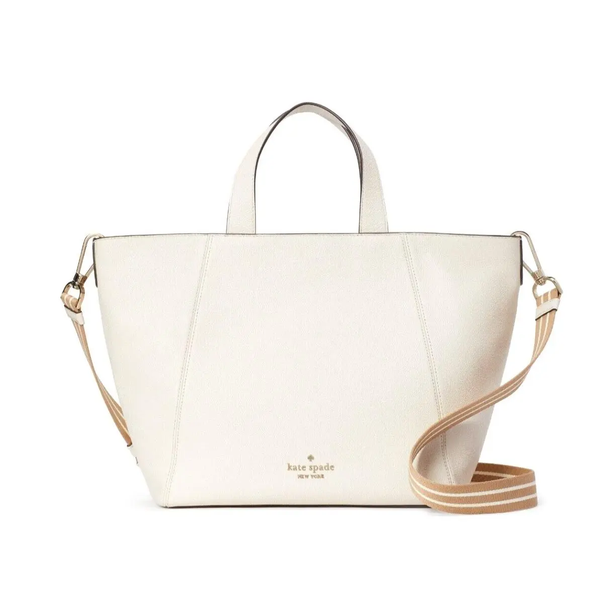New Kate Spade Rosie Satchel Pebbled Leather Parchment Multi