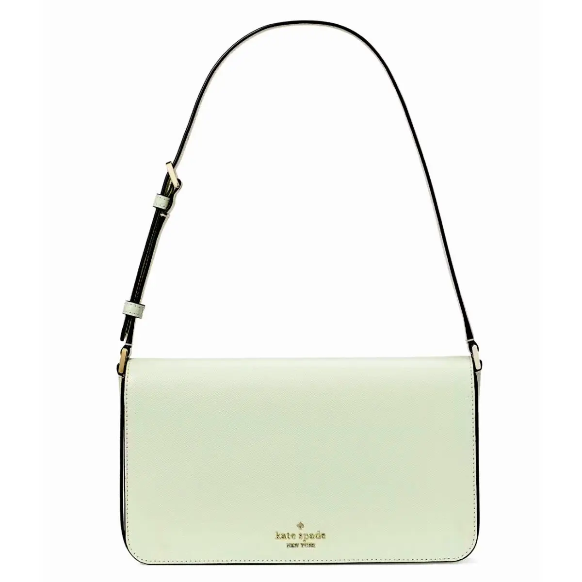 New  Staci Flap Shoulder Bag Saffiano Leather Light Olive by Kate Spade