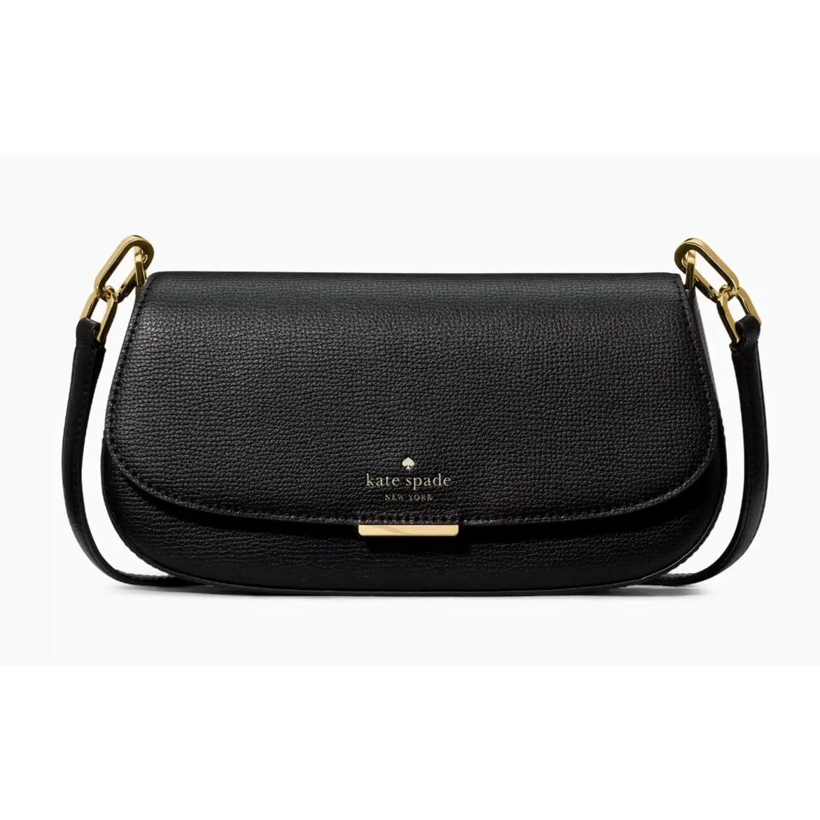 New Kate Spade Quinn Mini Crossbody Bag Refine Grain Leather Black