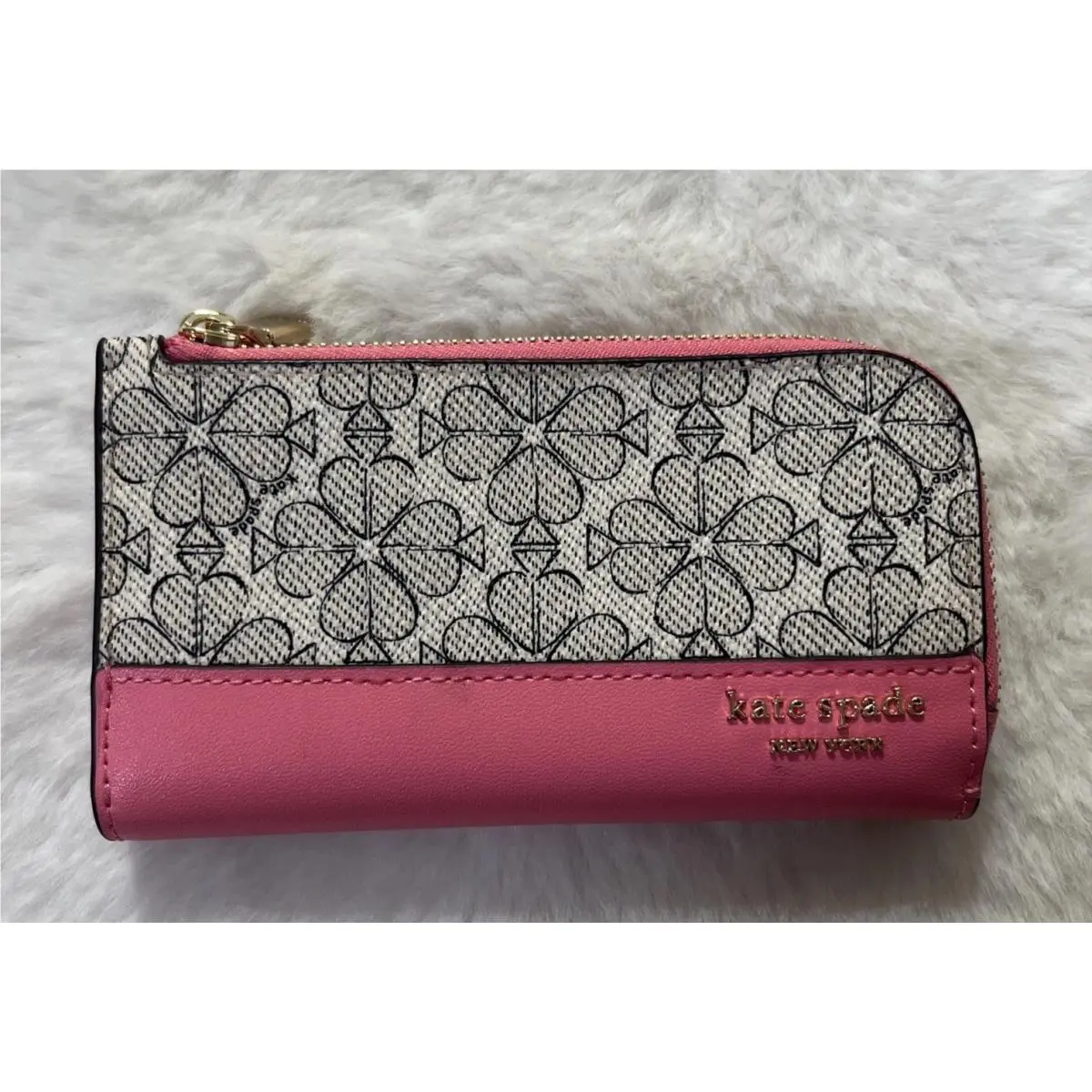 Kate Spade - Spade Flower Small Slim Bifold Wallet Pink Multi/ Ruby Citrus