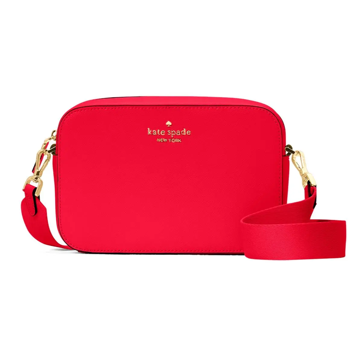 New Kate Spade Madison Mini Camera Bag Saffiano Leather Ruby Red