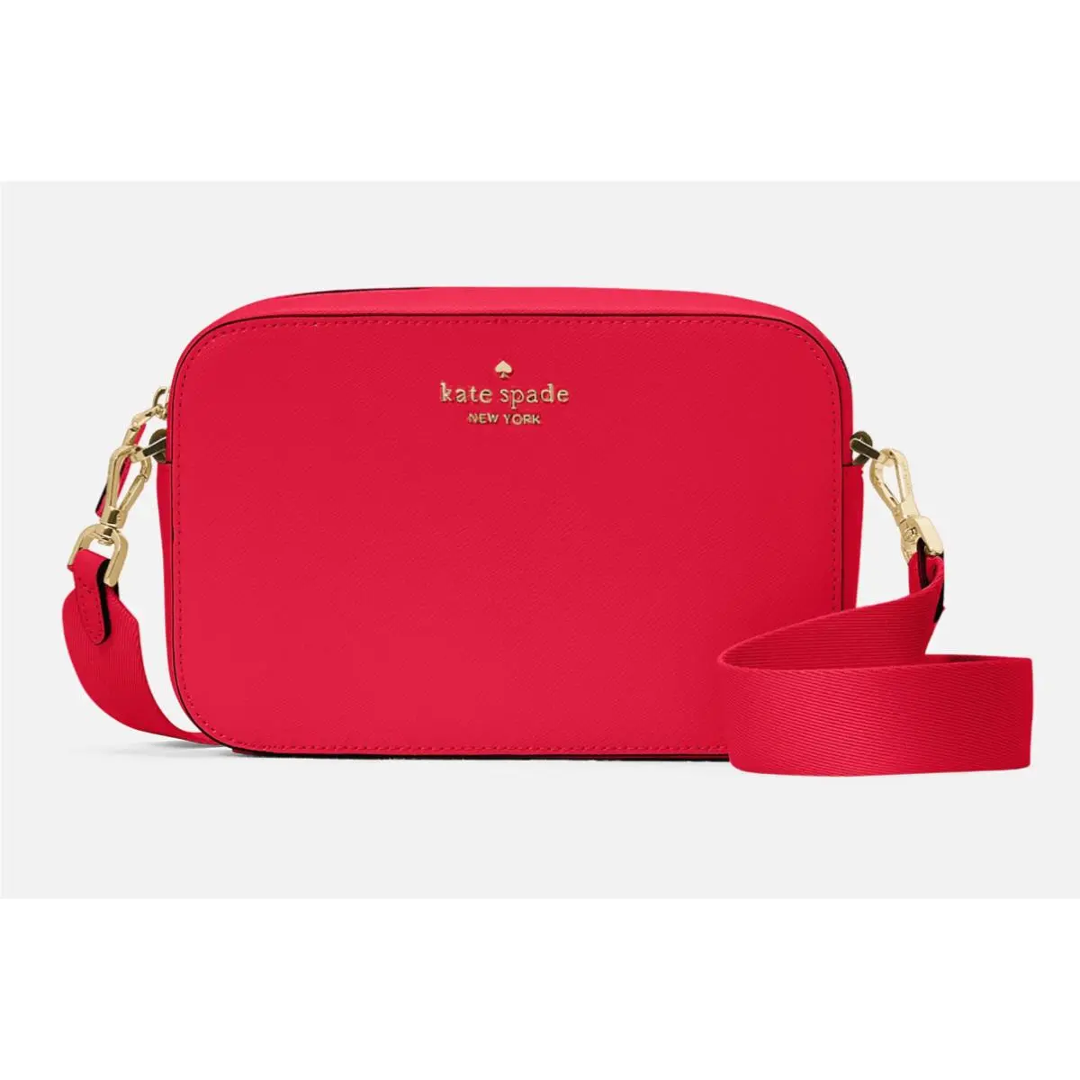 New Kate Spade Madison Mini Camera Bag Saffiano Leather Ruby Red