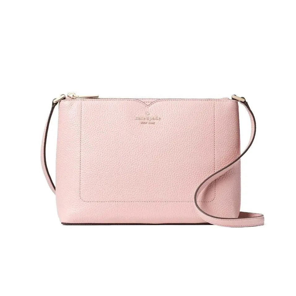 New Kate Spade Harlow Pebble Leather Crossbody Rose Smoke with Dust Bag
