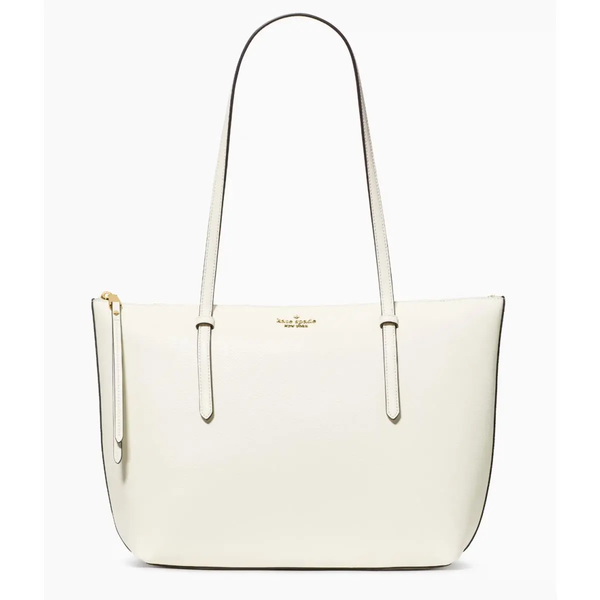 New Kate Spade All Day Large Tote Delicate Pebble Leather Meringue with Dust Bag