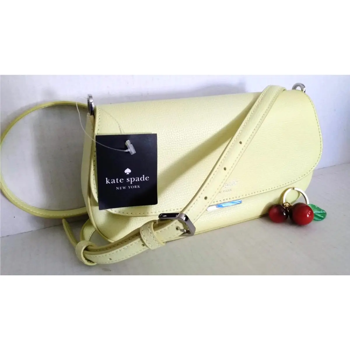 Kate Spade Mini Bag Crossbody NY Quinn Refine Grain Leather W/dust Bag Charm