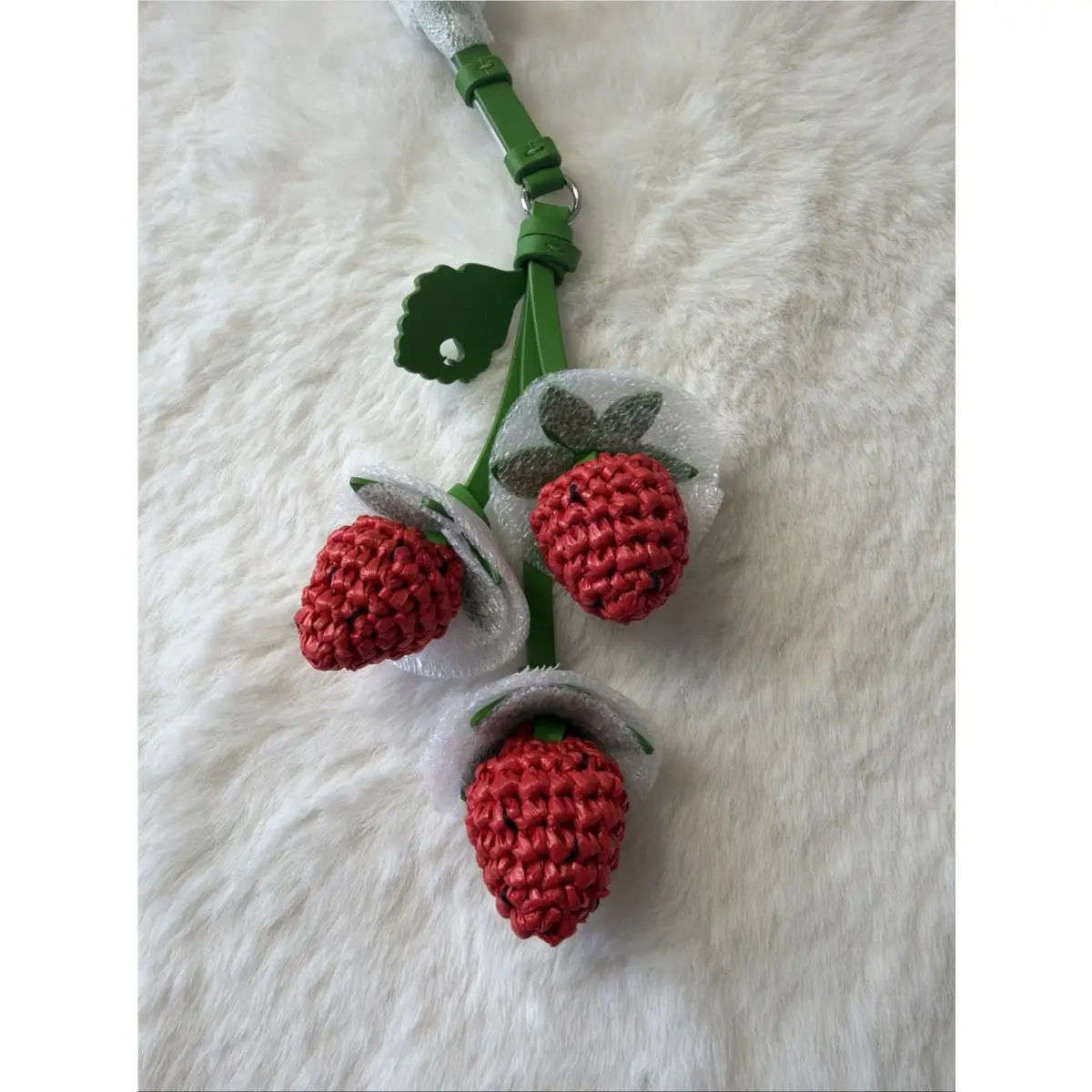 Kate Spade New York Charmed Strawberry Crochet Bag Charm Key Fob
