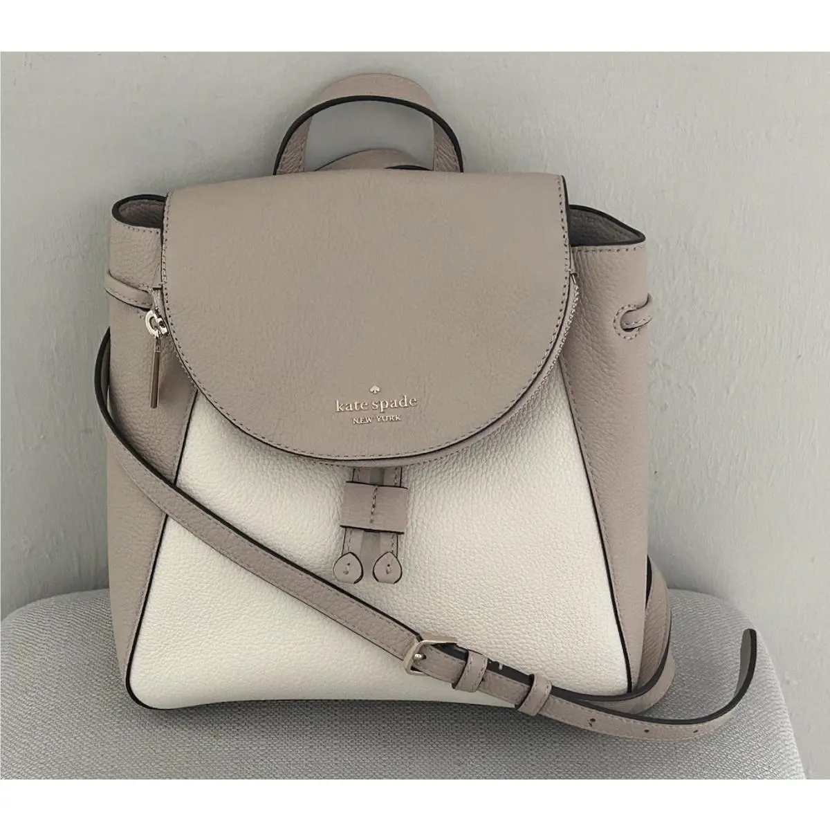 Kate Spade New York Leila Medium Flap Crossbody Bagpack - Beige New