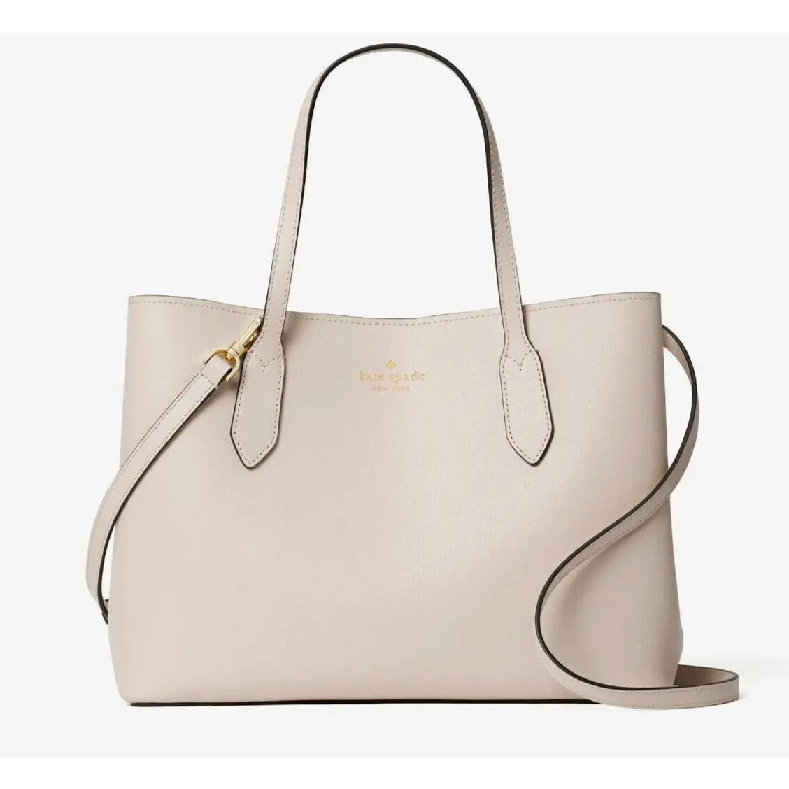 New Kate Spade Harper Satchel Grain Leather Tusk