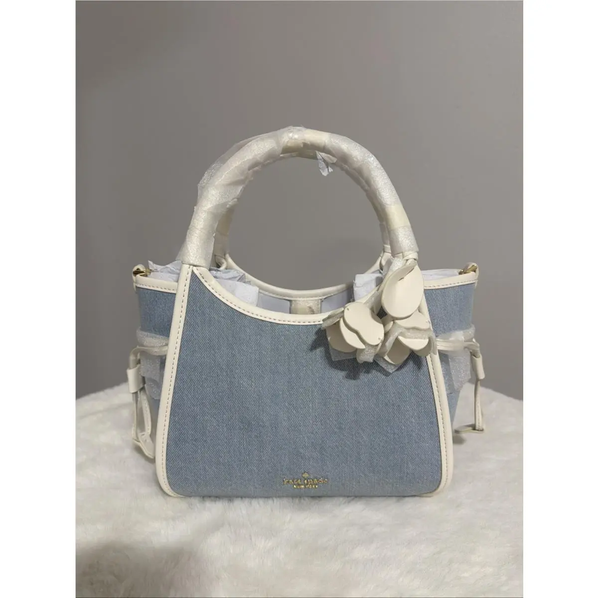 Kate Spade Stash Denim Floral Small Carryall Bag