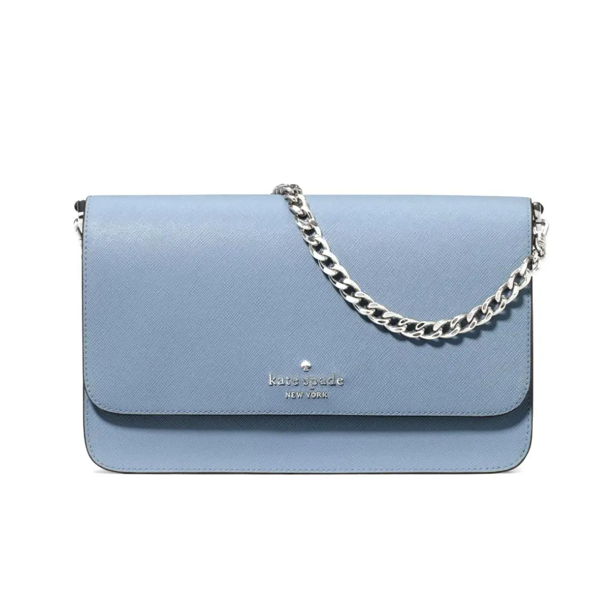 New Kate Spade Madison Medium Flap Convertible Crossbody Muted Blue / Dust Bag