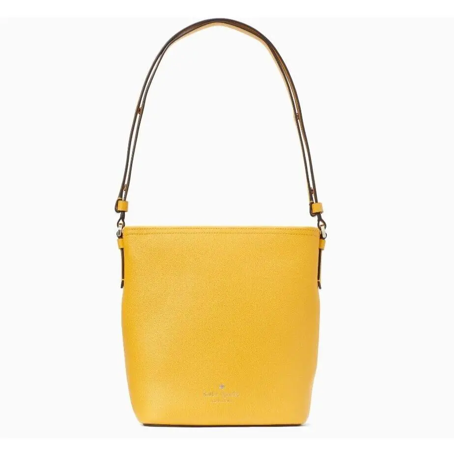 New Kate Spade Max Duffel Crossbody Pebble Leather Sunflower Field with Dust Bag