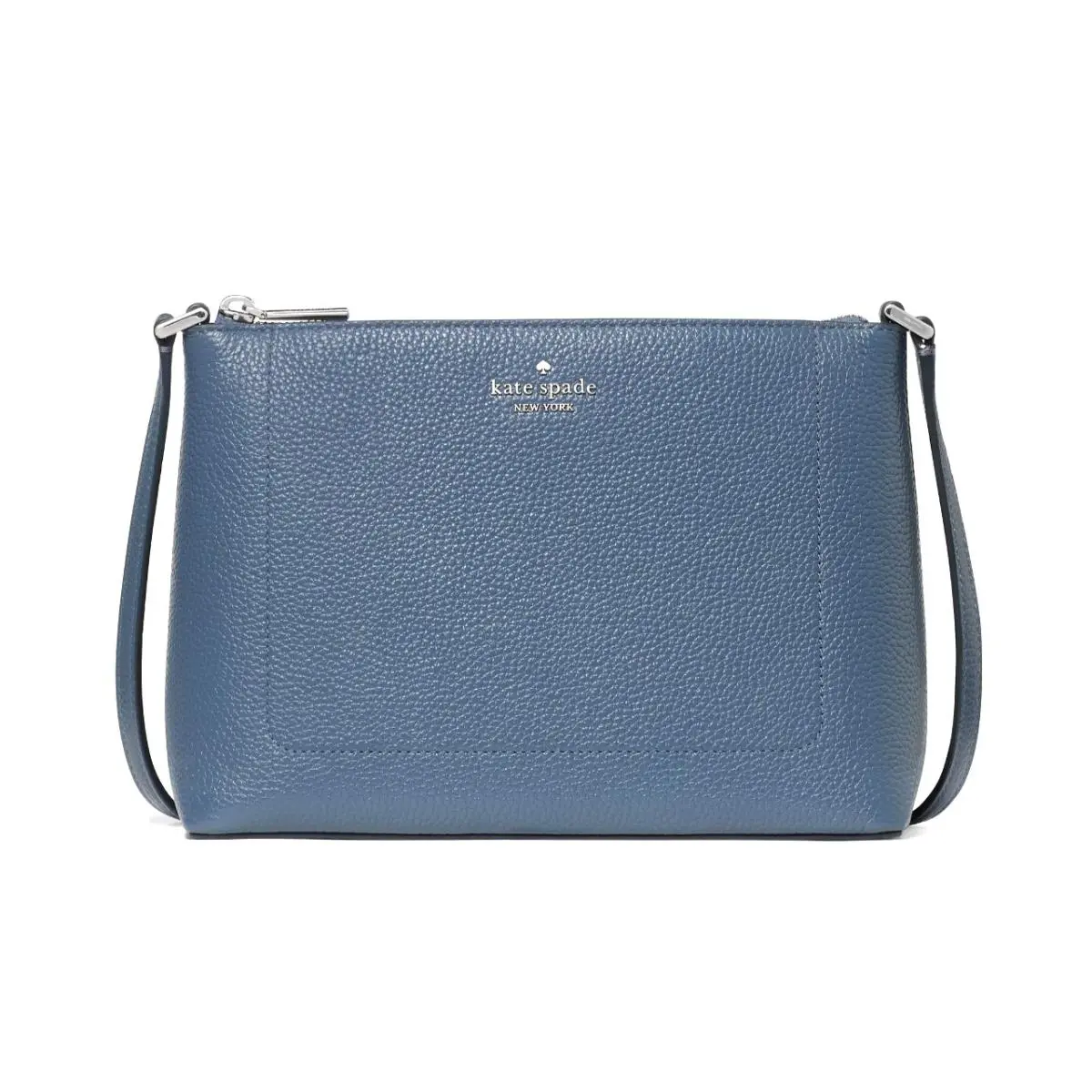 New Kate Spade Leila Crossbody Pebble Leather Twilight Blue