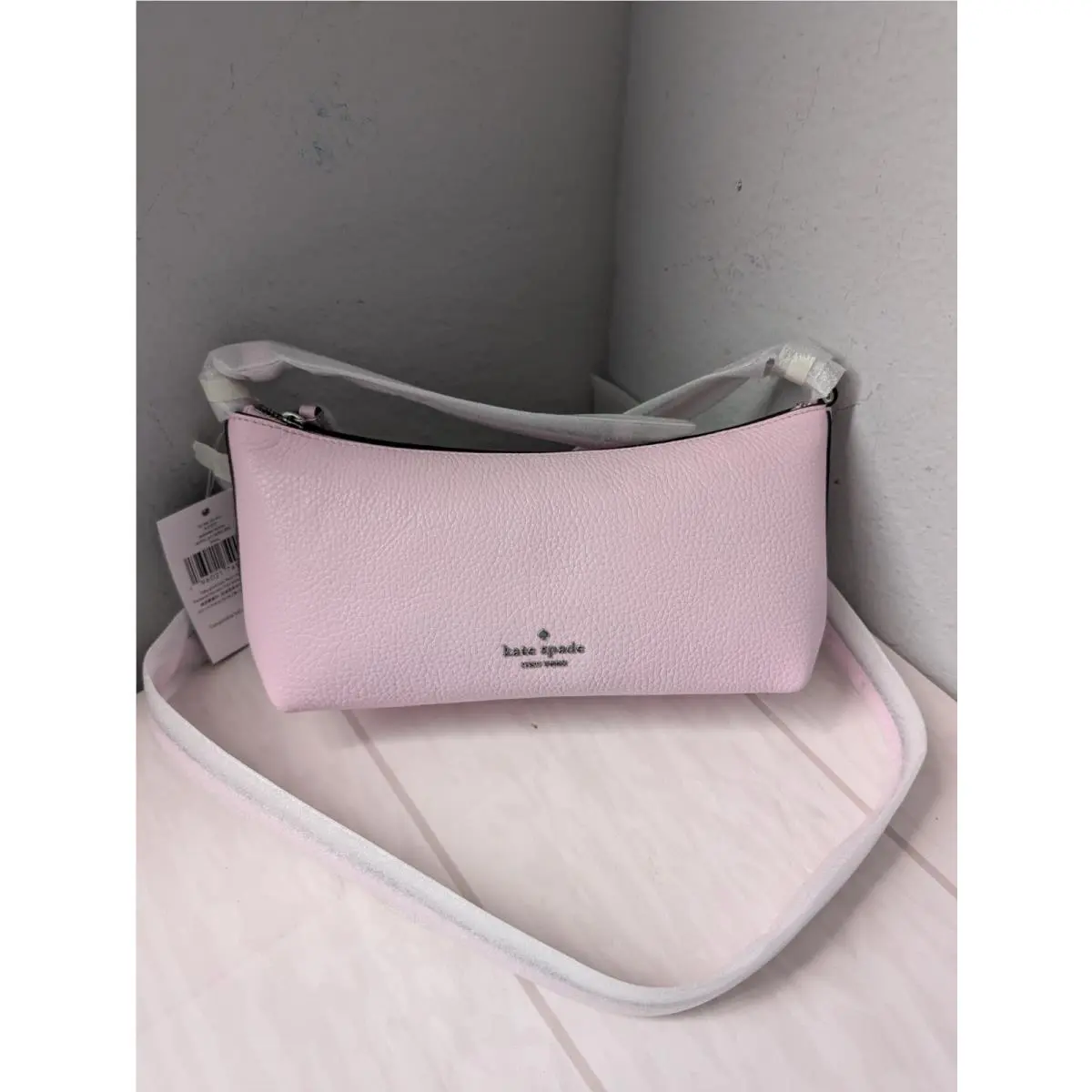 Kate Spade KO557 Lenox Pebbled Leather Mini Crossbody Bag Dahlia Pink