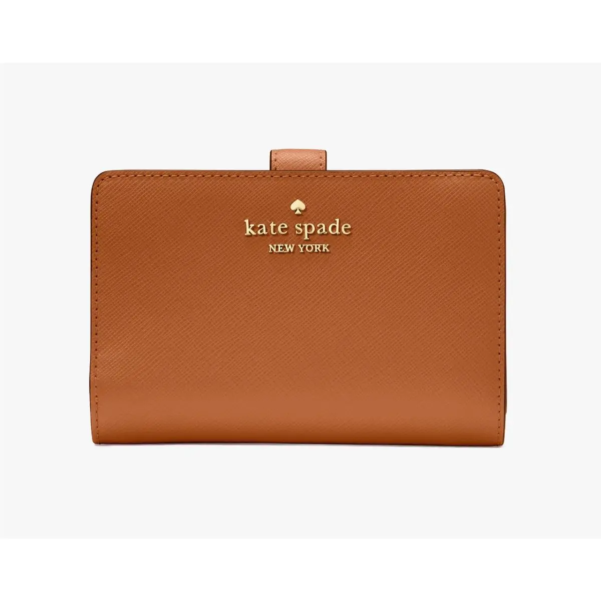 New Kate Spade Madison Medium Compact Bifold Wallet Leather Cavern Clay
