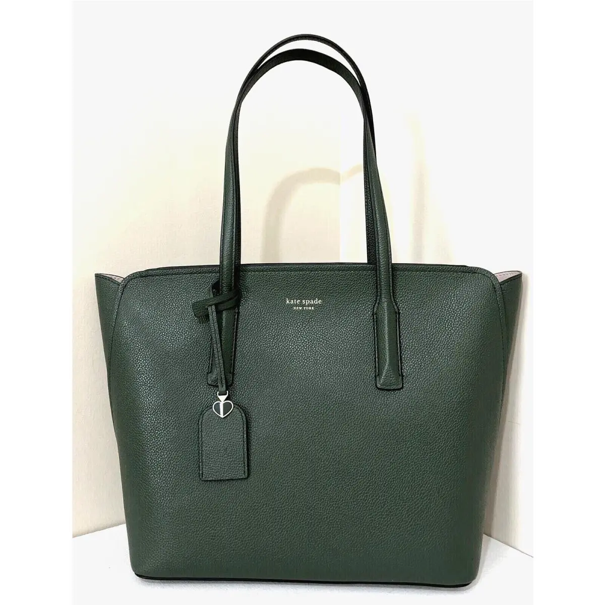 New Kate Spade Margaux Medium Tote Refined Grain Leather Pine Grove / Dust Bag