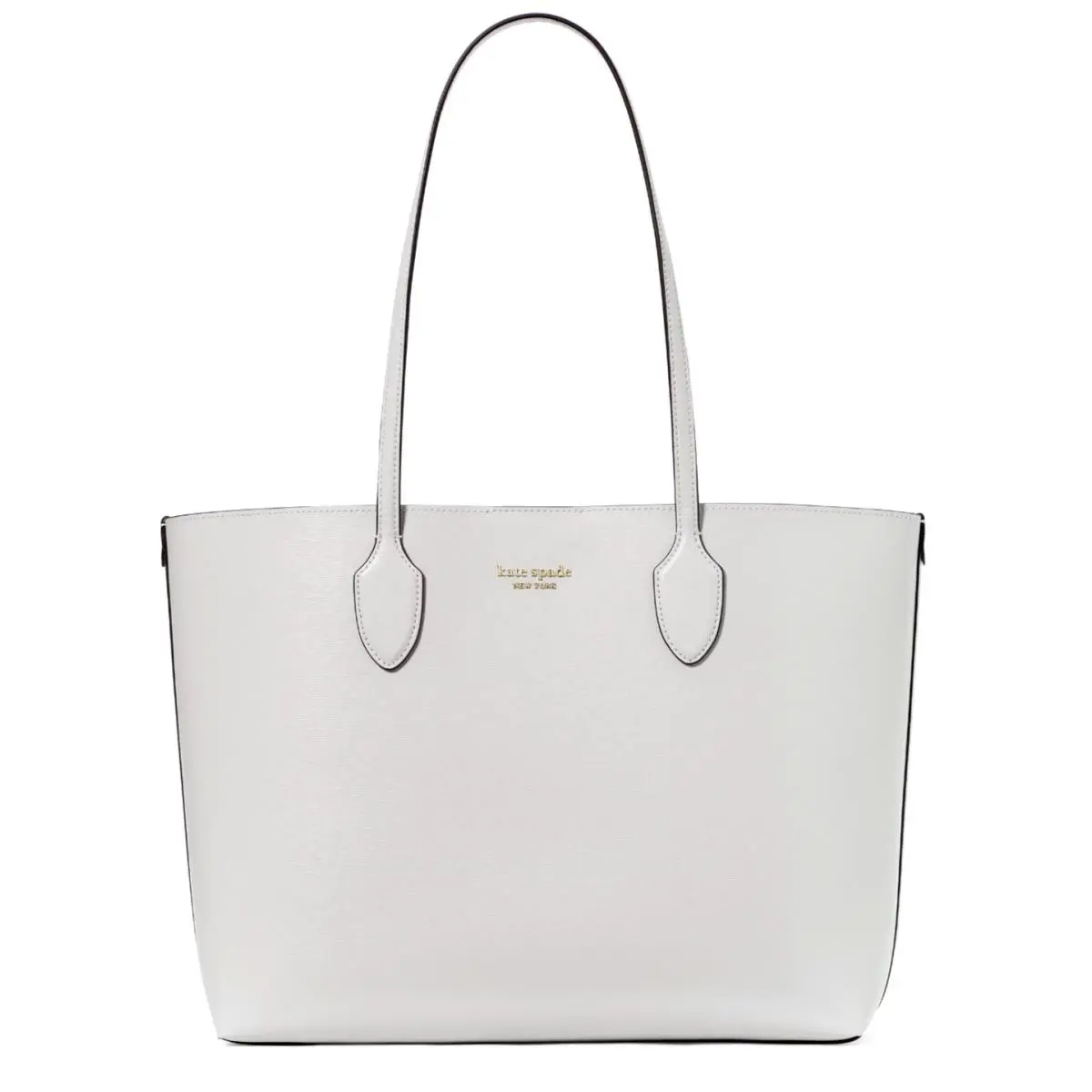 New Kate Spade Bleecker Space Dot Large Saffiano Leather Tote Stone Path Dustbag