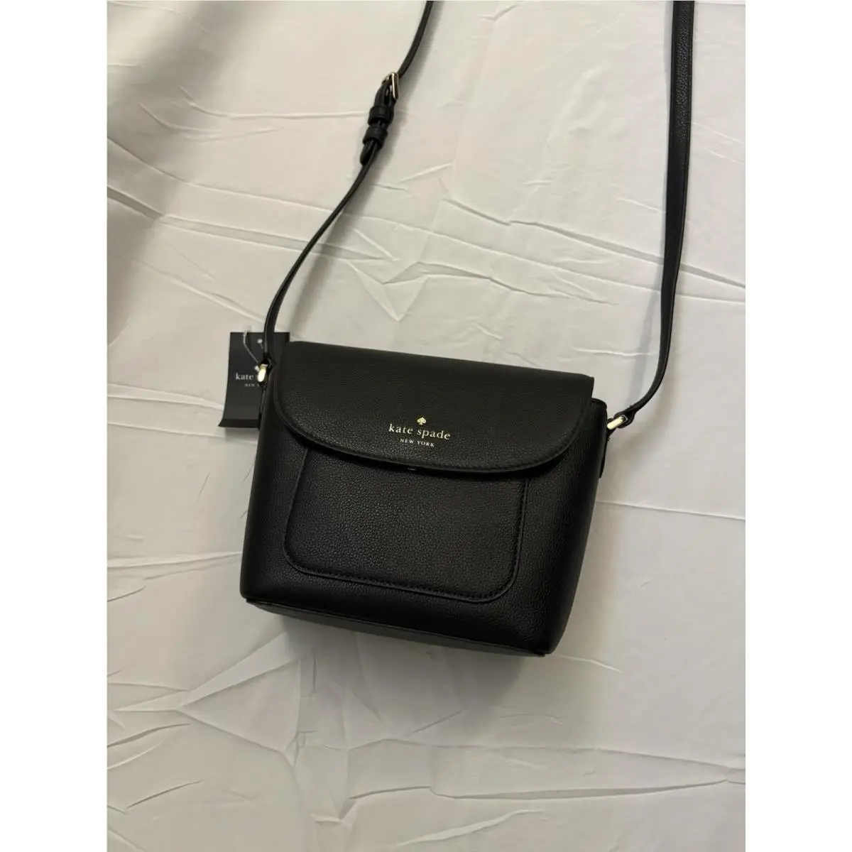 Kate Spade Elsie Pebbled Black Leather Shoulder Bucket Bag