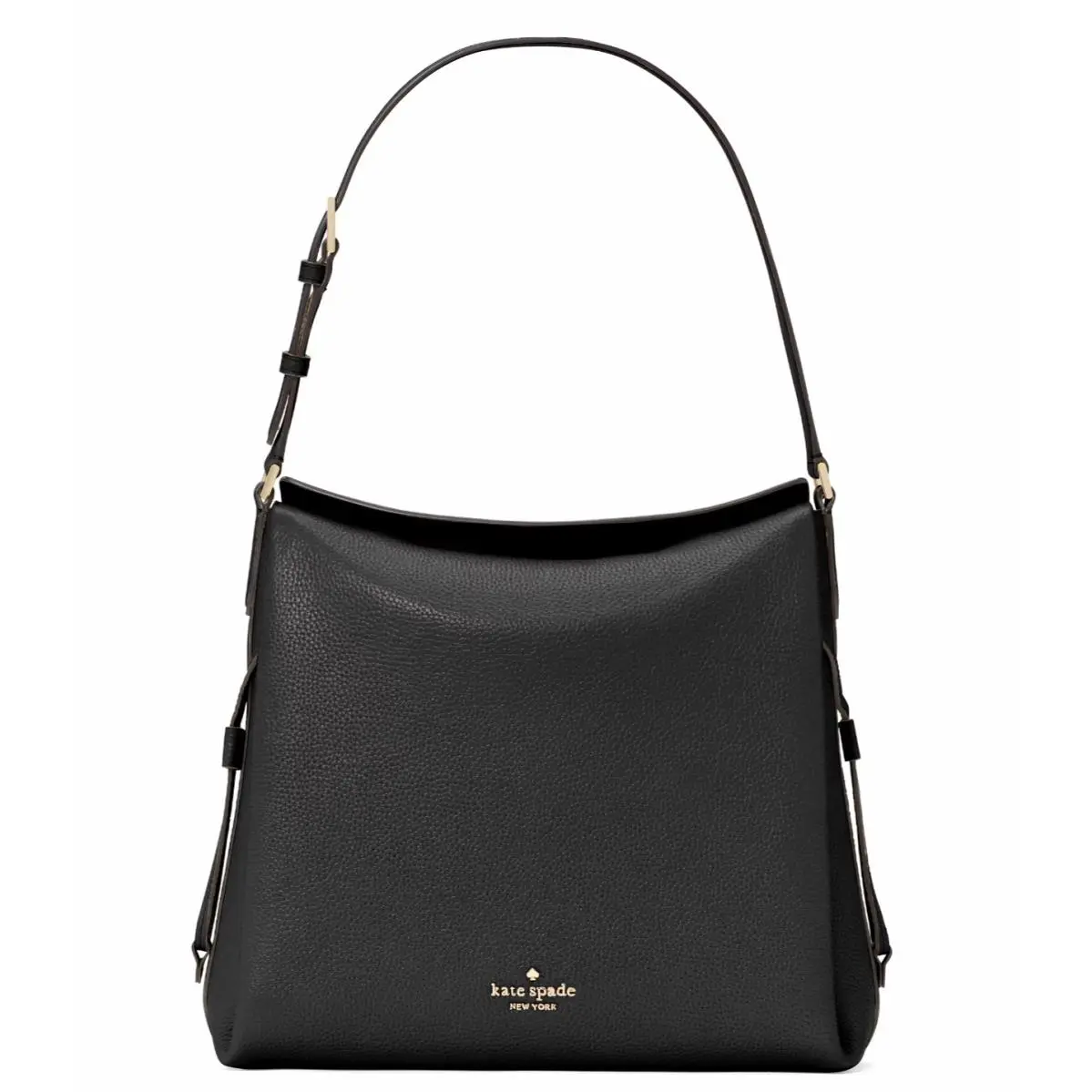 New Kate Spade Dumpling Large Shoulder Bag Pebble Leather Black with Dust Bag