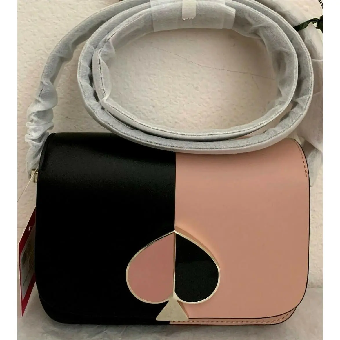 Kate Spade Nicola Bicolor Small Flap Leather Shoulder Bag PXRUA241