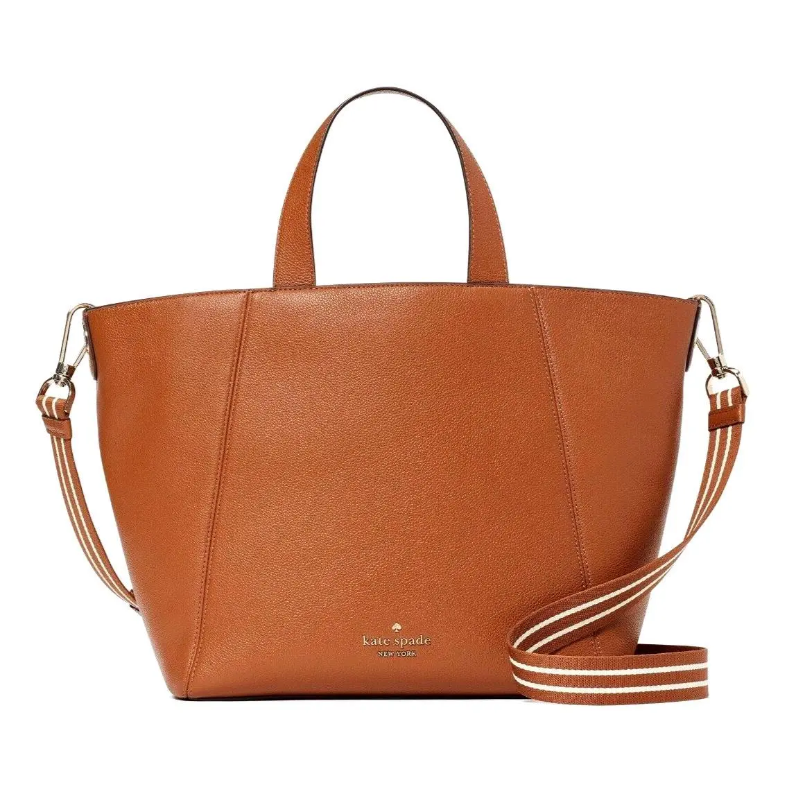 New Kate Spade Rosie Satchel Pebbled Leather Warm Gingerbread with Dust Bag