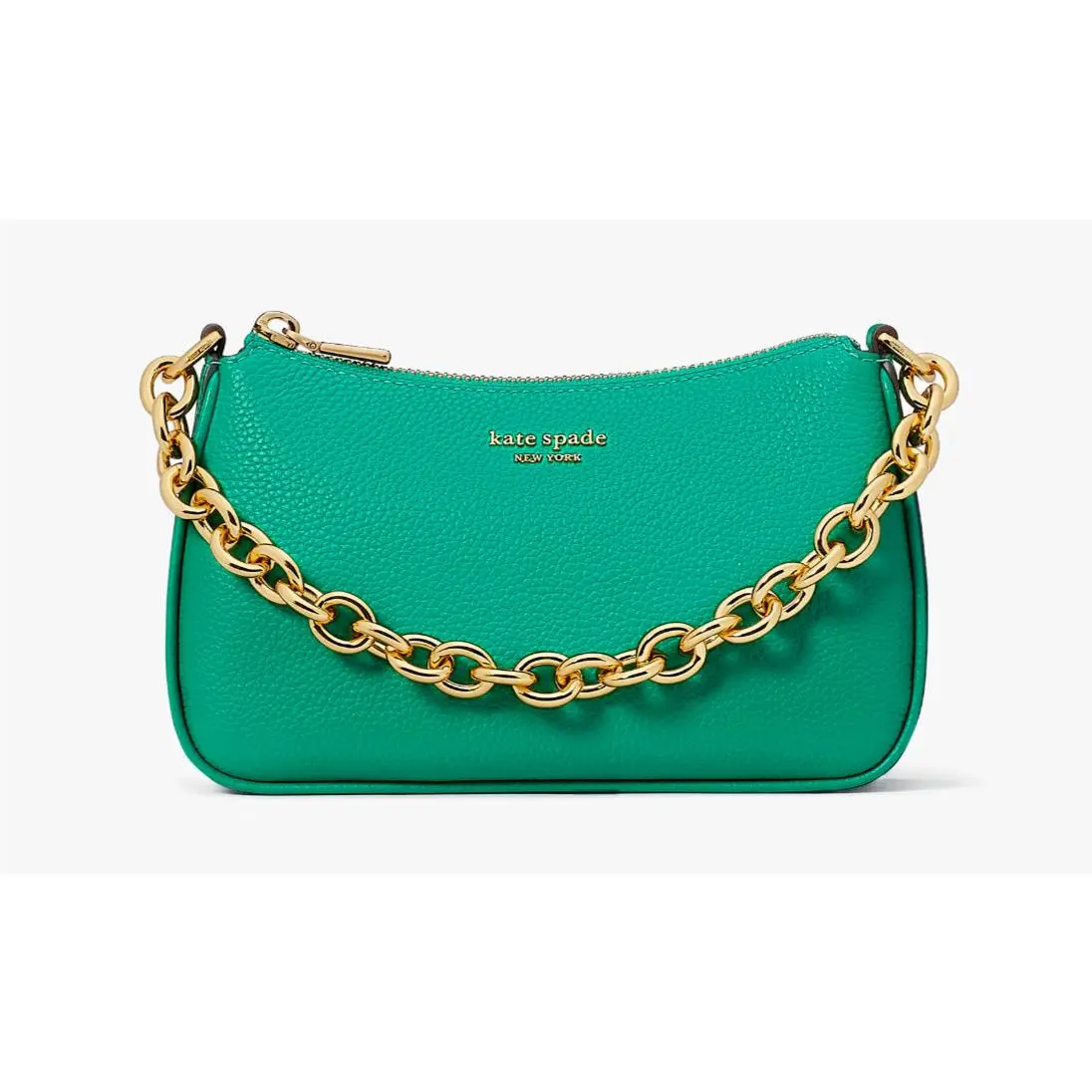 New Kate Spade Jolie Small Convertible Pebble Leather Crossbody Wintergreen