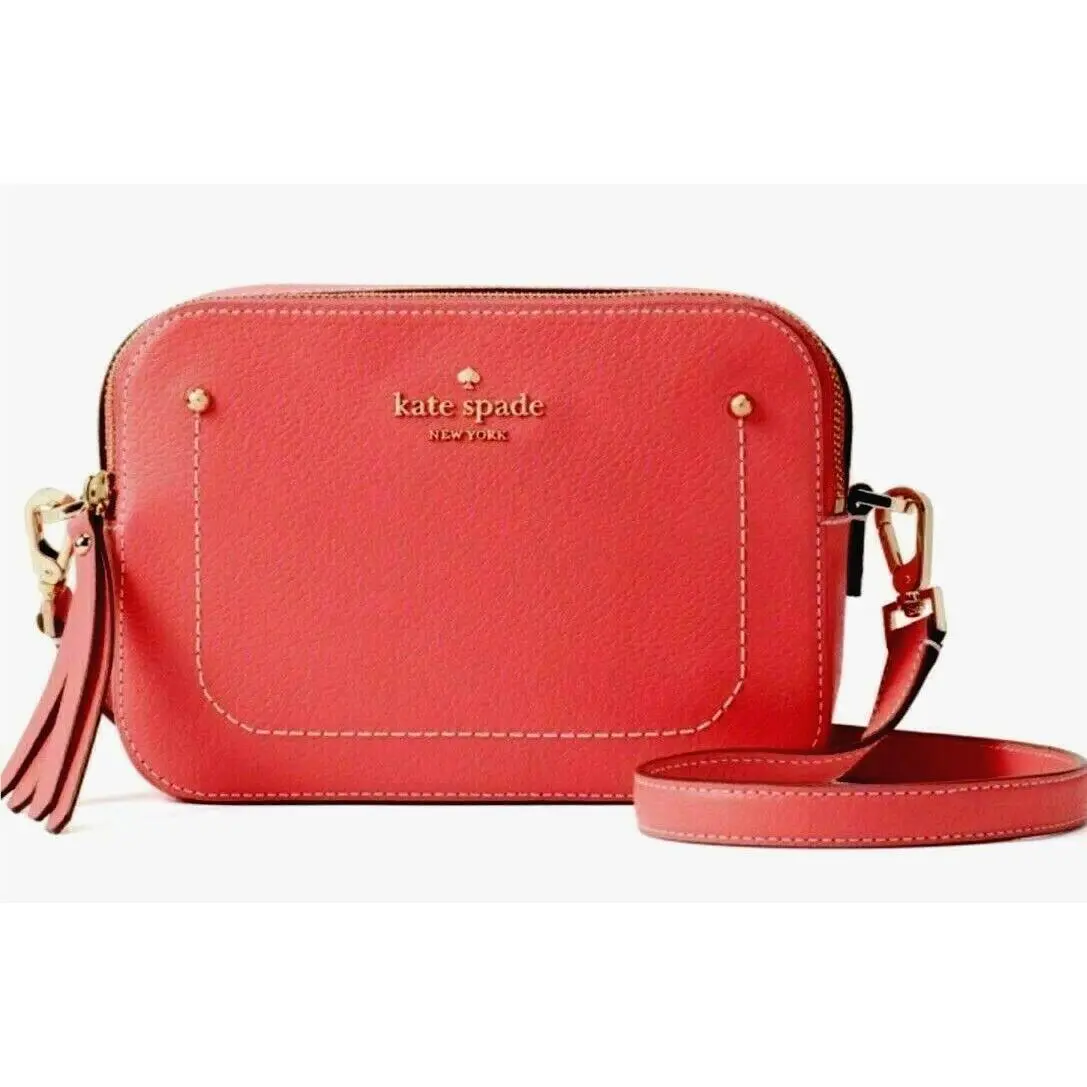 New Kate Spade Juliet Thompson Street Crossbody Leather Bright Flamingo