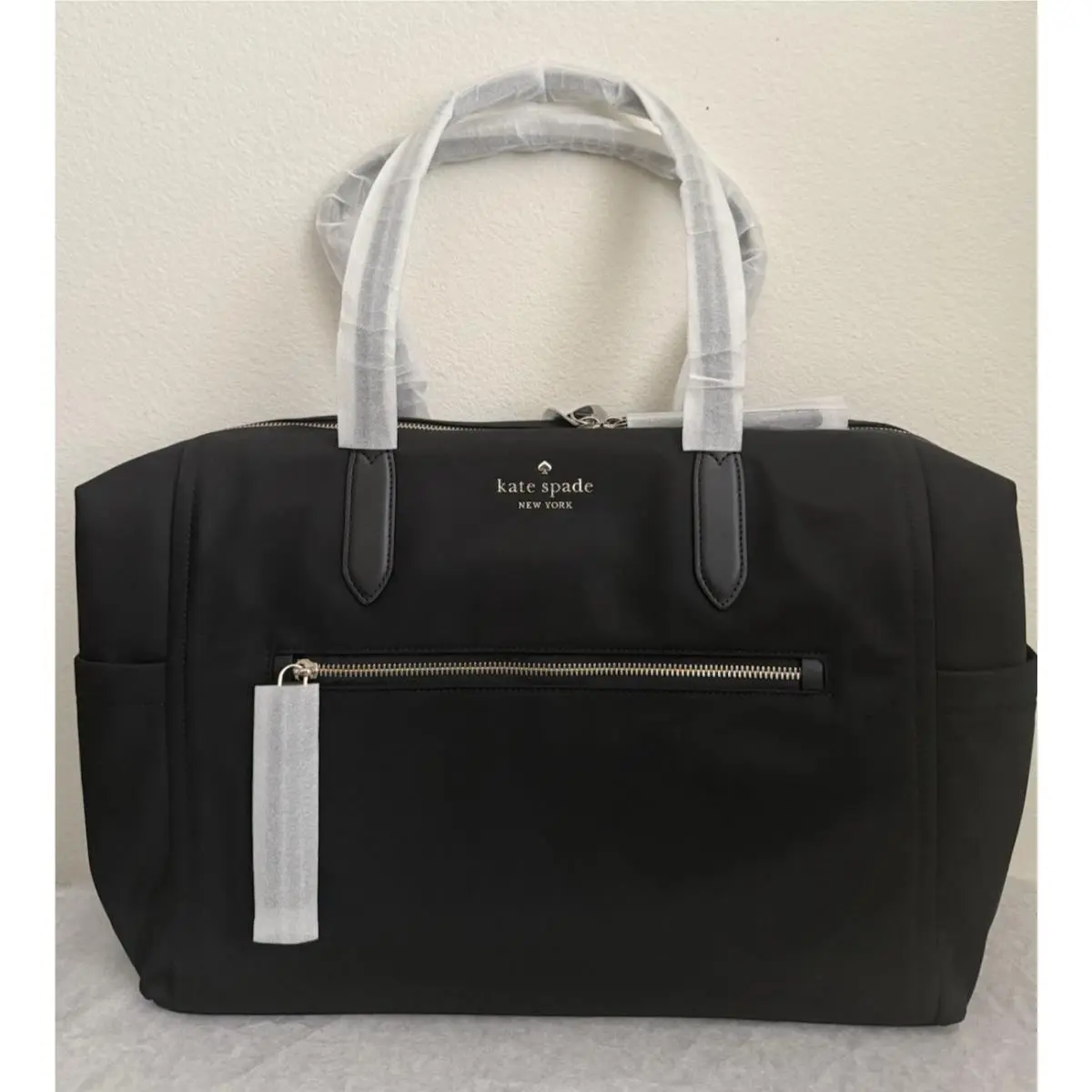 Kate Spade Chelsea Large Nylon Weekender Travel Bag Black KC525