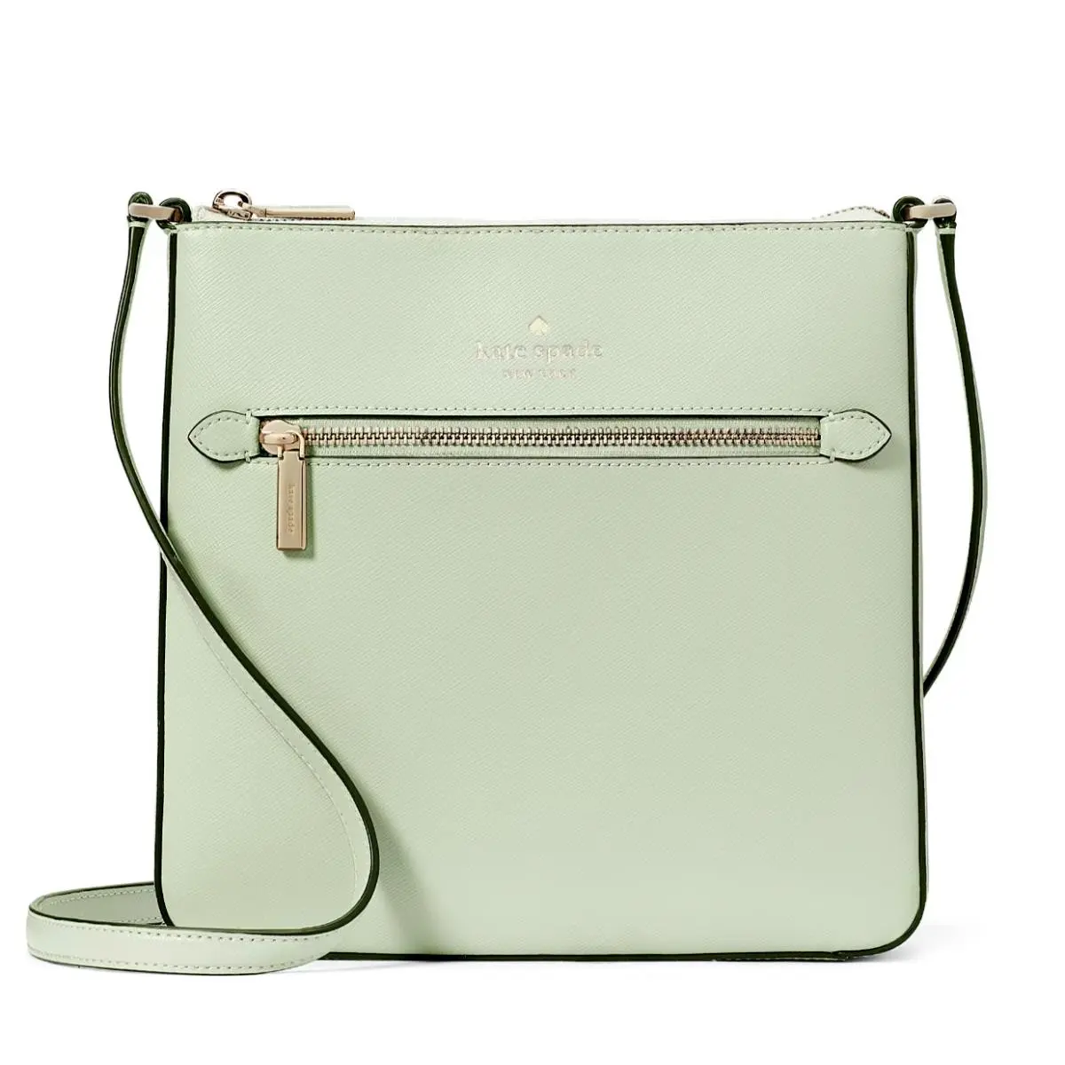 New Kate Spade Sadie Large Crossbody Saffiano Leather Light Olive