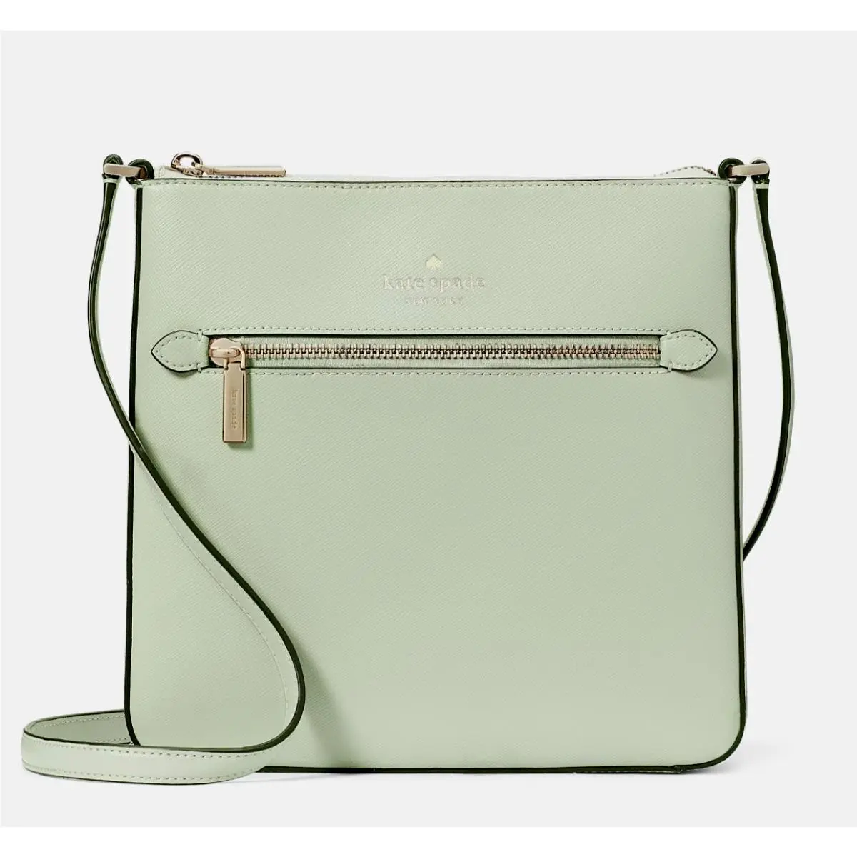 New Kate Spade Sadie Large Crossbody Saffiano Leather Light Olive