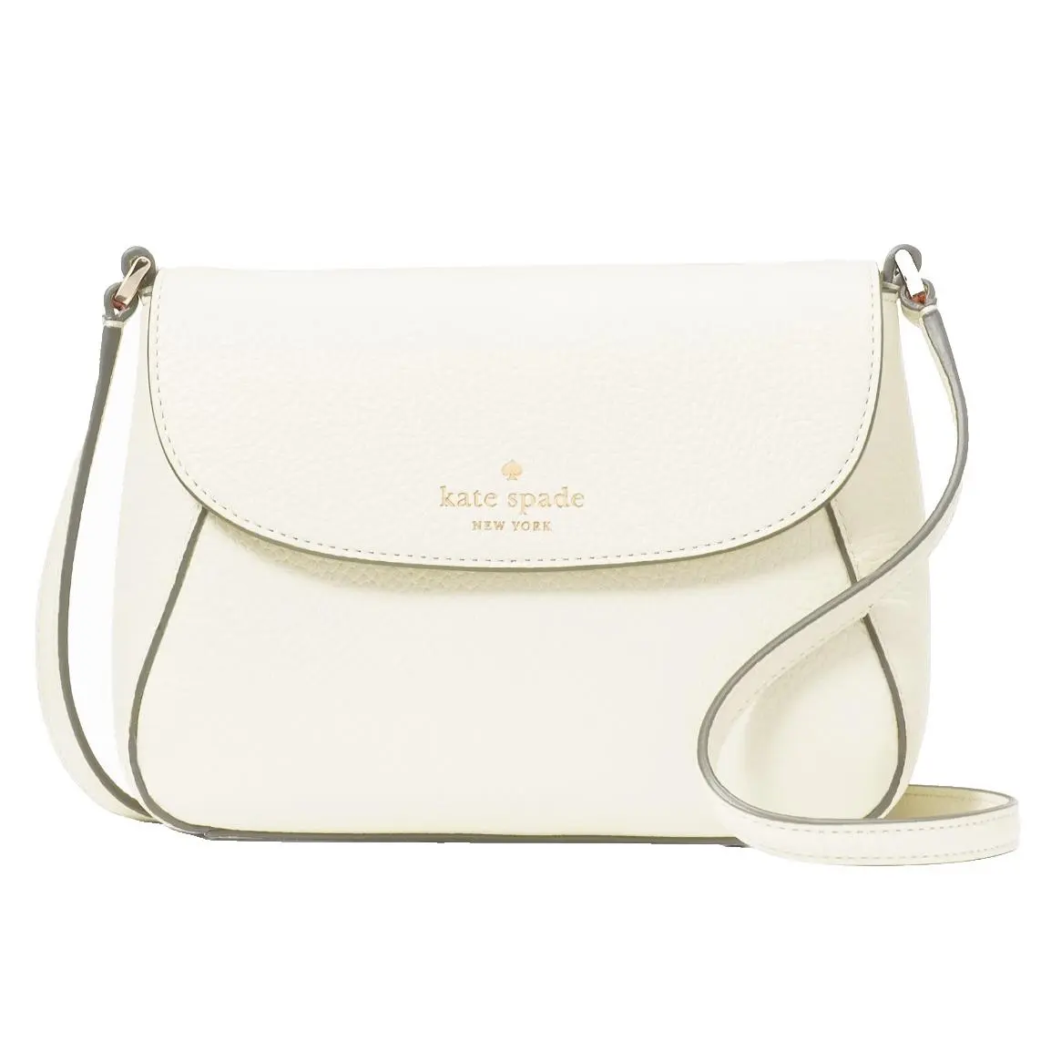 New Kate Spade Monica Small Flap Crossbody Bag Pebble Leather Meringue /dust Bag