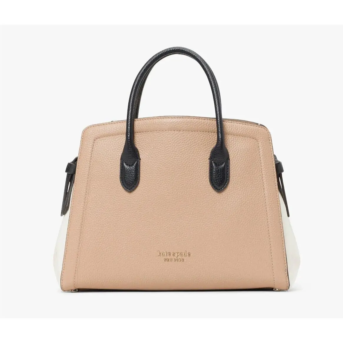 New Kate Spade Knott Colorblocked Pebble Leather Medium Satchel Leather Multi