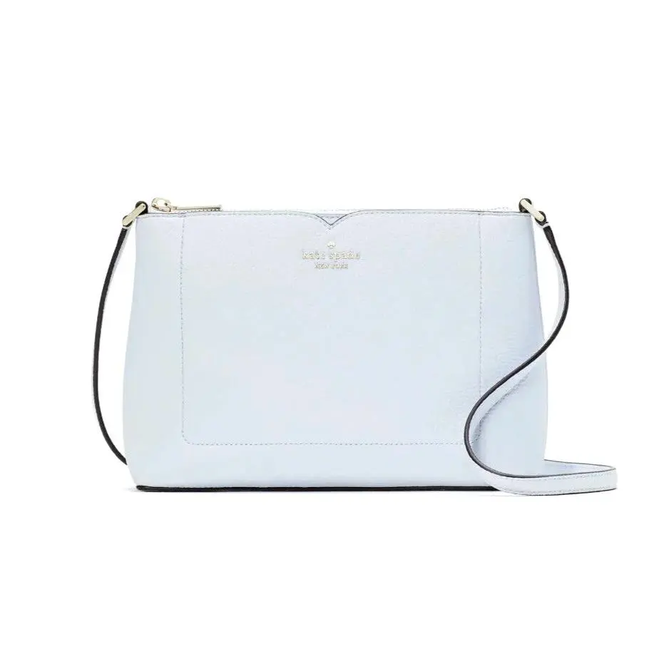 New Kate Spade Harlow Pebble Leather Crossbody Taro Milk with Dust Bag