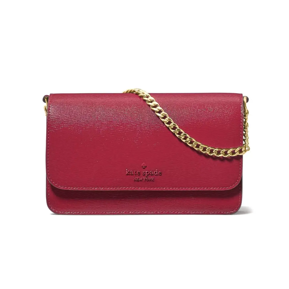 New Kate Spade Madison Willow Mini Flap Crossbody Patent Leather Red Jam Dustbag