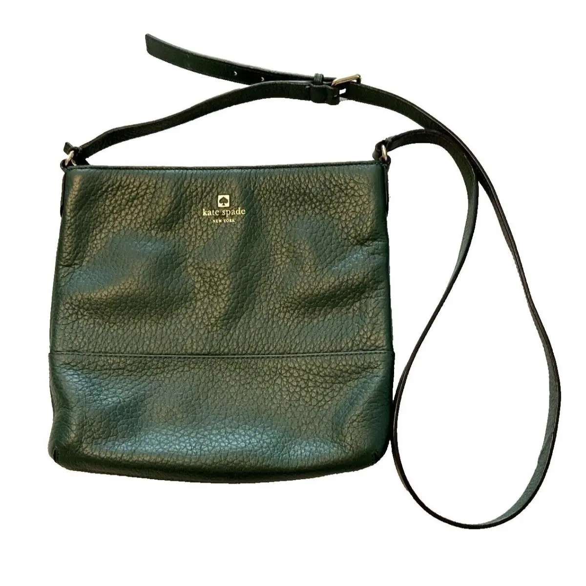 Kate Spade NY Southport Avenue Cora Pebbled Leather Green Crossbody Bag
