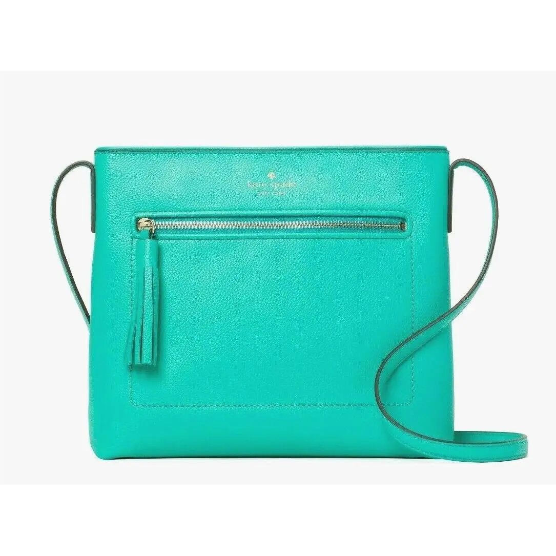 New Kate Spade Chester Street Dessi Crossbody Bag Leather Cilantro with Dust Bag