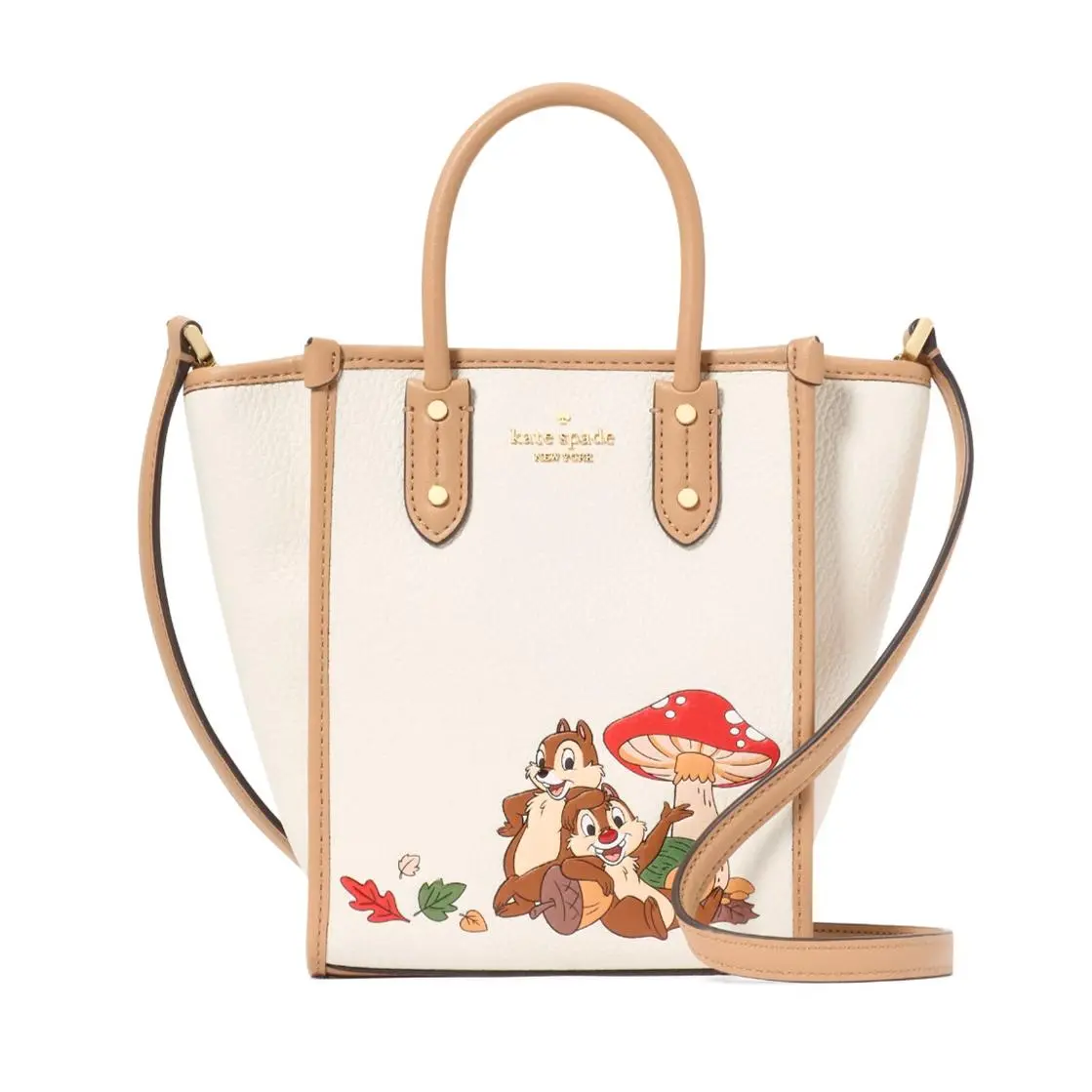 New Disney X Kate Spade Chip N Dale Mini Tote Meringue Multi with Dust Bag