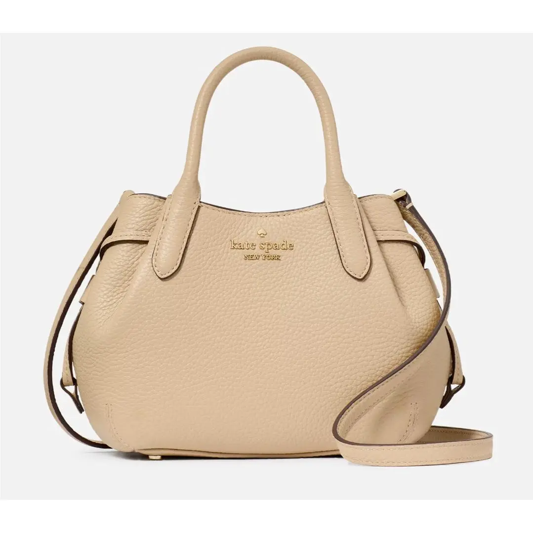 New Kate Spade Dumpling Mini Satchel Pebble Leather Light Sand