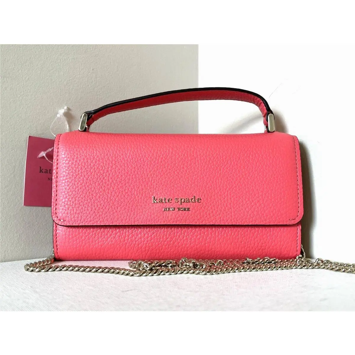 New Kate Spade Roulette Top-handle Crossbody Peach Melba with Dust Bag